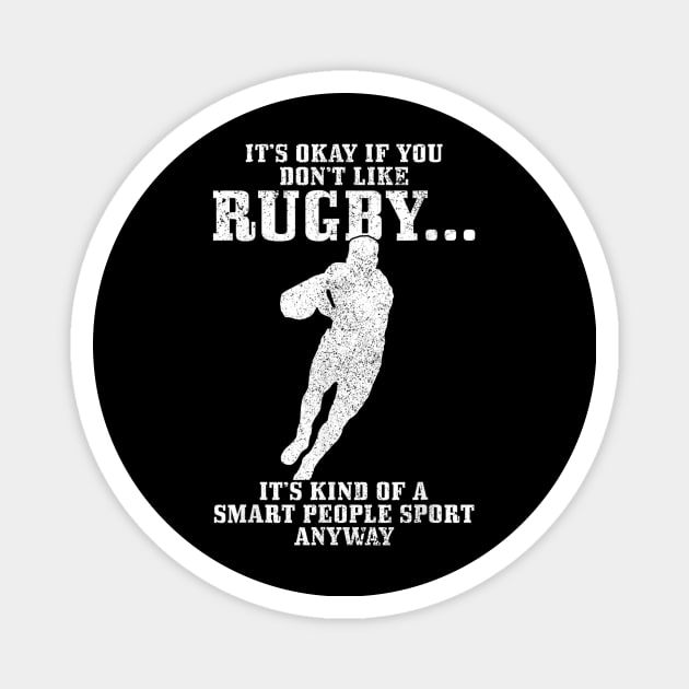 Rugby Smart People Sport Funny Rugby Player Magnet by FêriStore'